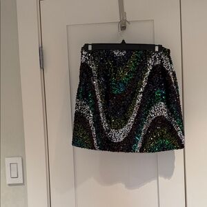 NWT Sequin Wave Pattern Skirt
